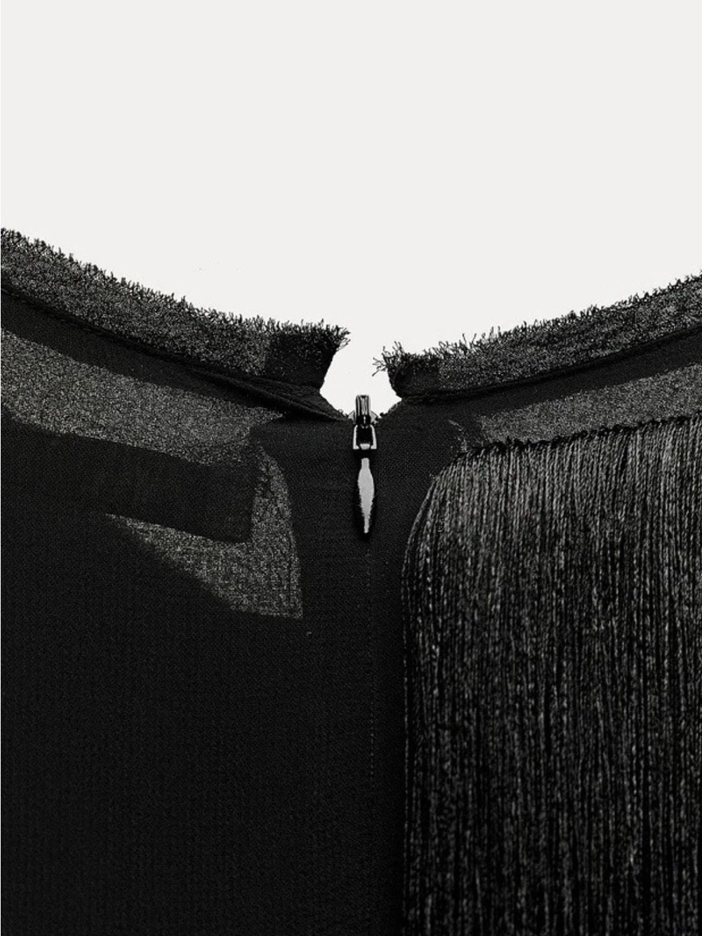 Zara ZW Collection Fringed Midi Dress Size S - Picture 9 of 14